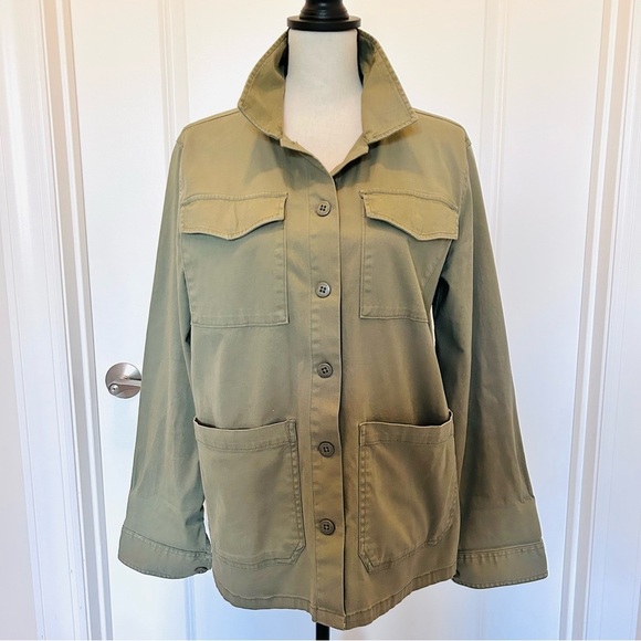Sanctuary Green Utility Jacket Relaxed Fit SZ L - Picture 1 of 6